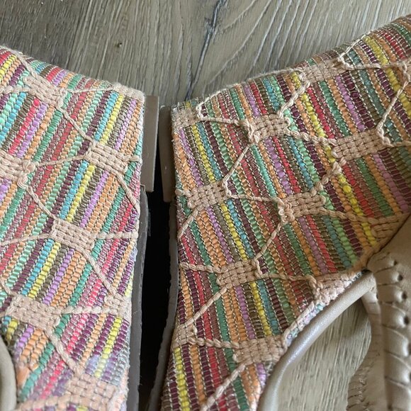 Jack Rogers Women's Colorful Woven Wedge Heel Leather Sandals 8 Resort! - Picture 6 of 9